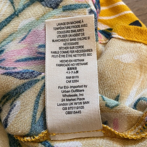 Free People Bella Golden Yellow Floral Print Tunic - Picture 9 of 10